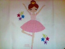 Cross stitch square for Isla A's quilt