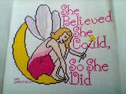 Cross stitch square for Aubree-Blossom's quilt