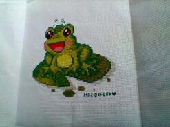 Cross stitch square for Oakley H's quilt