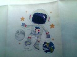 Cross stitch square for Harvey D's quilt
