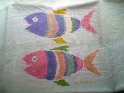 Cross stitch square for Ezra R's quilt