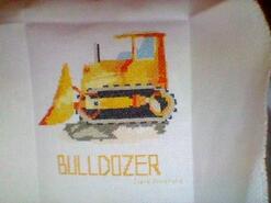 Cross stitch square for Zac B's quilt