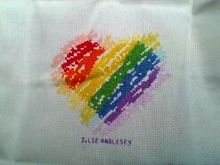 Cross stitch square for Emma K's quilt