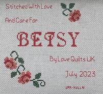 Cross stitch square for Betsy C's quilt