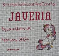Cross stitch square for Javeria's quilt