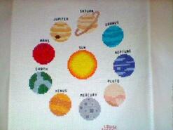 Cross stitch square for Ariella's quilt