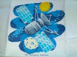 Cross stitch square for Ariella's quilt