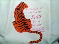 Cross stitch square for Ava H's quilt