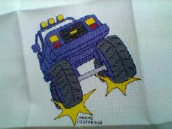 Cross stitch square for Harrison C's quilt