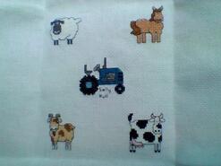 Cross stitch square for Lincoln's quilt