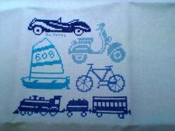 Cross stitch square for Jackson T's quilt
