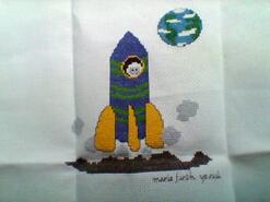 Cross stitch square for Jackson T's quilt