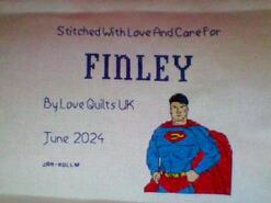 Cross stitch square for Finley A's quilt