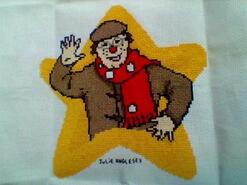 Cross stitch square for Finley A's quilt