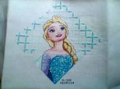 Cross stitch square for Vivie-Sienna's quilt
