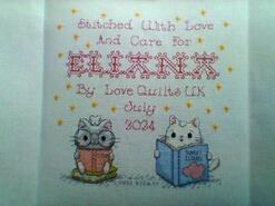 Cross stitch square for Eliana F's quilt