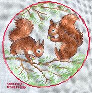 Cross stitch square for Eliana F's quilt