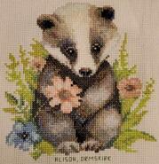 Cross stitch square for Eliana F's quilt