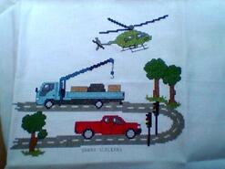 Cross stitch square for Deon E's quilt