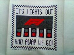 Cross stitch square for Harry S's quilt