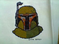 Cross stitch square for Harry S's quilt
