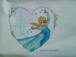 Cross stitch square for Evie G's quilt