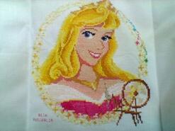 Cross stitch square for KM's quilt
