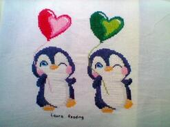 Cross stitch square for Archie E's quilt