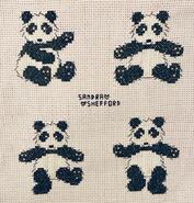 Cross stitch square for Seren's quilt