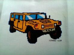 Cross stitch square for Kobi M's quilt