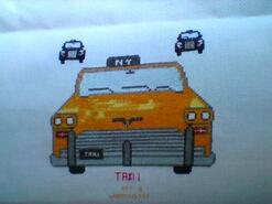 Cross stitch square for Kobi M's quilt