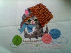 Cross stitch square for Fae's quilt