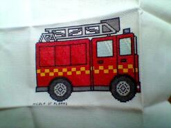 Cross stitch square for Jacob W's quilt