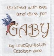Cross stitch square for Gaby M's quilt