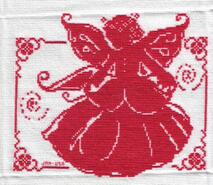 Cross stitch square for Gaby M's quilt