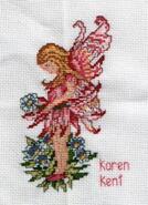 Cross stitch square for Gaby M's quilt