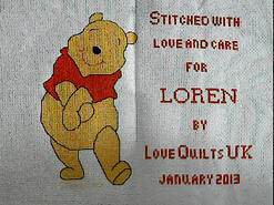 Cross stitch square for Loren H's quilt
