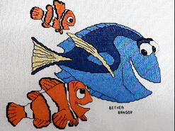 Cross stitch square for Loren H's quilt