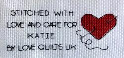 Cross stitch square for Katie H's quilt