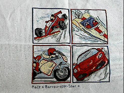 Cross stitch square for Luke-James's quilt