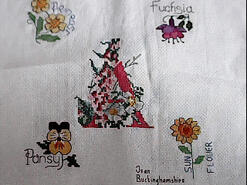 Cross stitch square for Amina Q's quilt