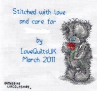 Cross stitch square for Brendan's quilt