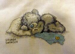 Cross stitch square for Brendan's quilt