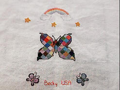 Cross stitch square for Hope W's quilt