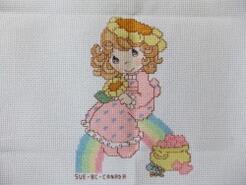 Cross stitch square for Seraphina's quilt