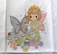 Cross stitch square for Seraphina's quilt