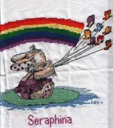 Cross stitch square for Seraphina's quilt