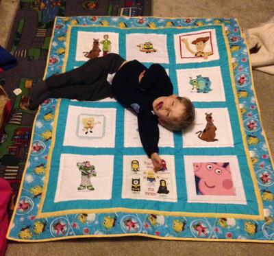 Photo of Eric Fs quilt