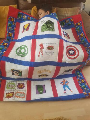 Photo of Alfie Bs quilt