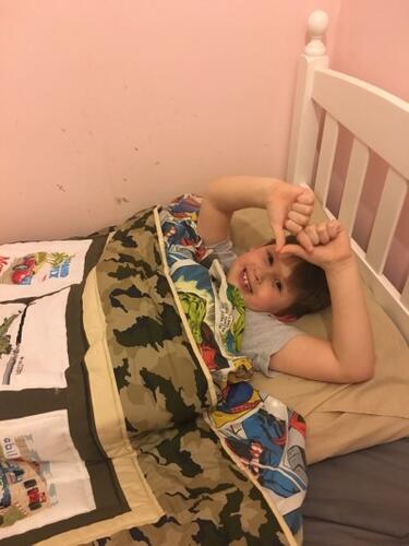 Photo of Liam Os quilt
